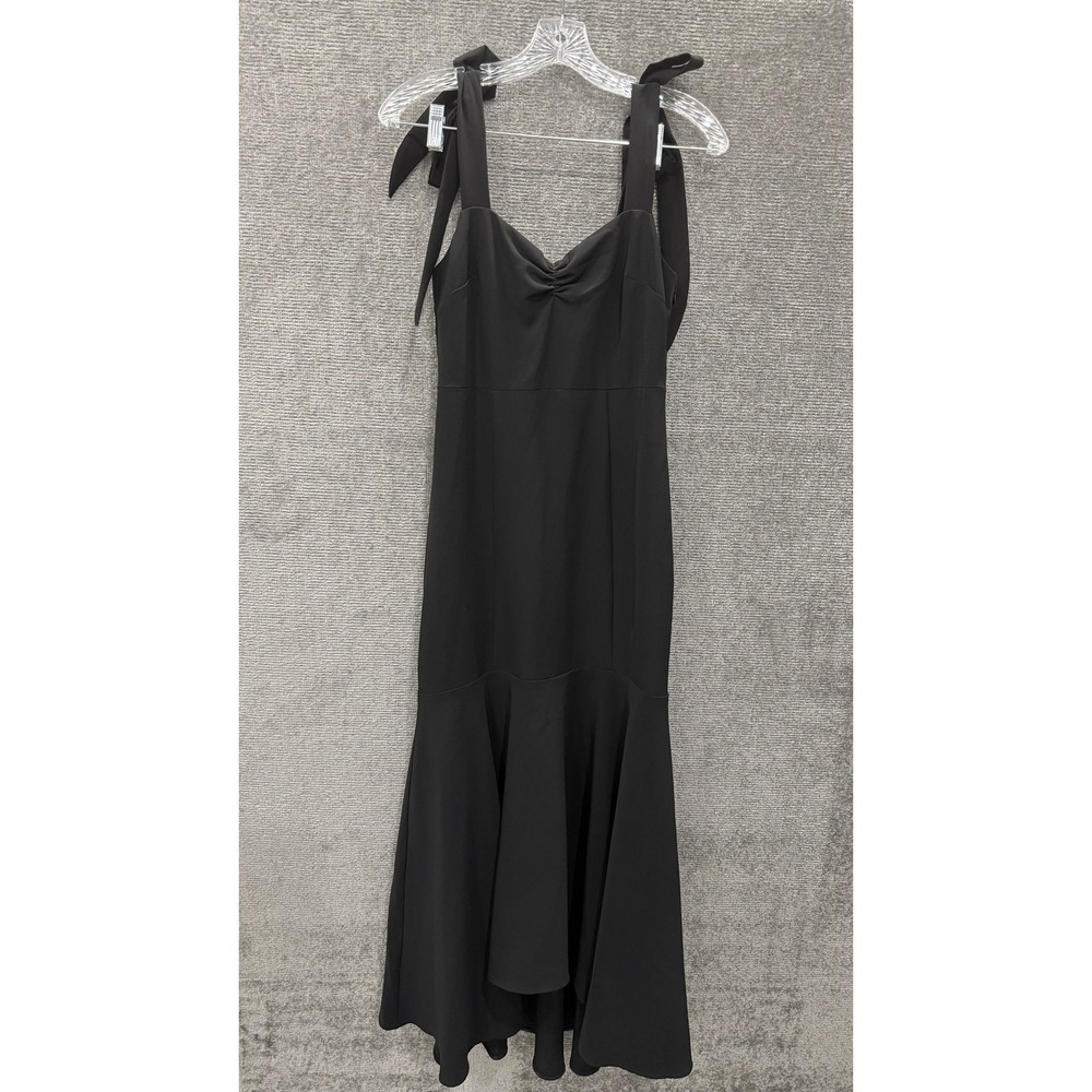 Show Me Your Mumu Gown Womens Small Black Barcelona Ruffle Formal High Low Tie - Picture 3 of 8
